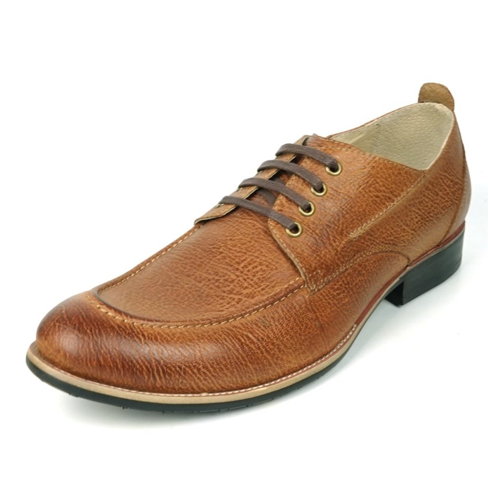 Encore by Fiesso FI-9048 Brown Leather Lace up Shoes